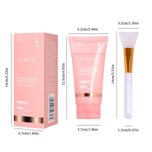 AMG Collagen Hyaluronic Acid Face Dry Skin Peel off & Tear Wrapping Mask