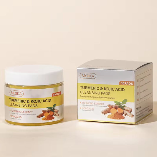 Hot Wholesale Turmeric Tricarboxylic Acid Cleansing Pad Herbal Facial Treatment Gentle Cleansing Exfoliation Brightening Skin