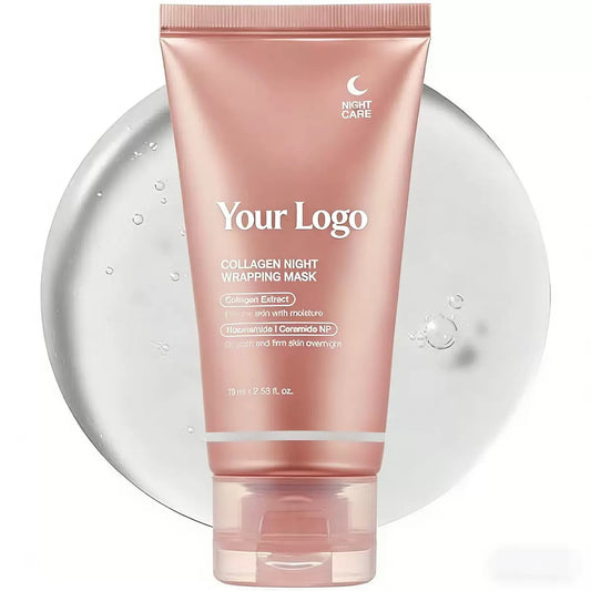 OEM Collagen Mask Night Wrapping Face Mask Beauty Skin Tightens Anti Aging Overnight Moisturizing Peel Off Sleeping Facial Mask