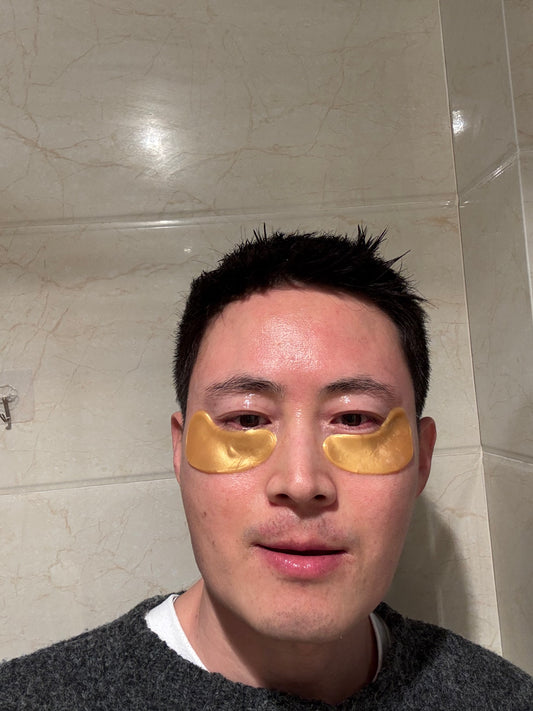 Luxury Collagen 24k Gold Eye Mask and Forehead Gel Crystal Collagen Gold Patch Antiwrinkle Hydrogel Under Eye Patches Mask