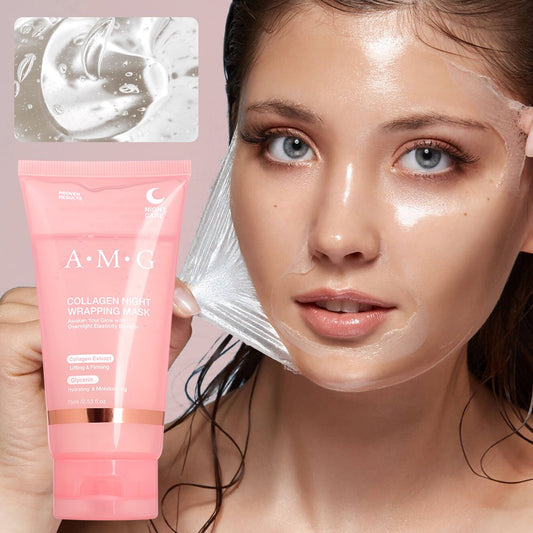 AMG Collagen Hyaluronic Acid Face Dry Skin Peel off & Tear Wrapping Mask