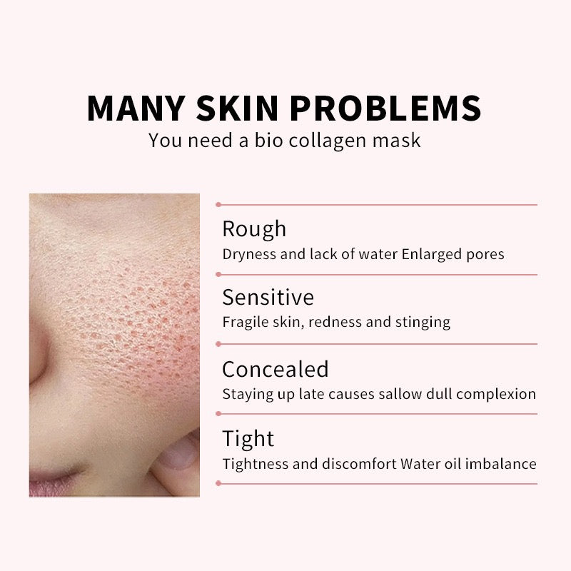 Hydrating Bio-Collagen Real Deep Overnight Facial Collagen Mask Elasticity Pore Minimizing Anti Aging Moisturizing