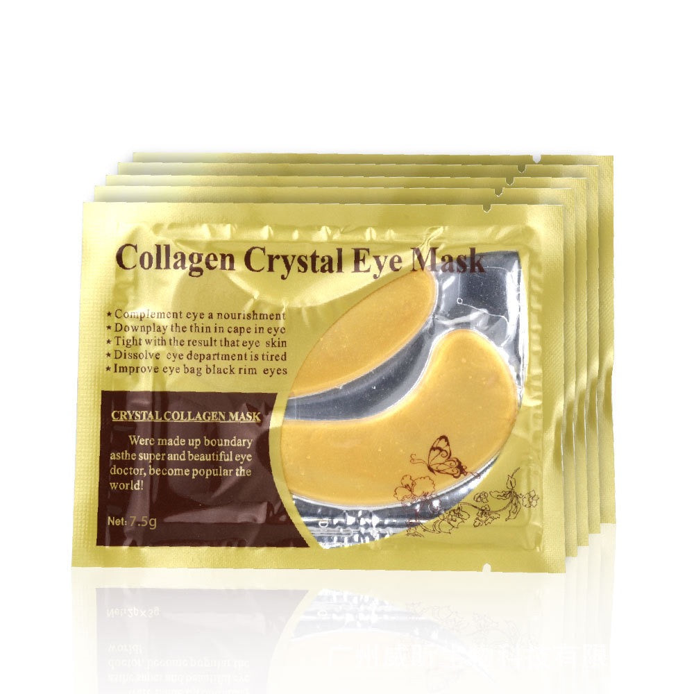 Luxury Collagen 24k Gold Eye Mask and Forehead Gel Crystal Collagen Gold Patch Antiwrinkle Hydrogel Under Eye Patches Mask