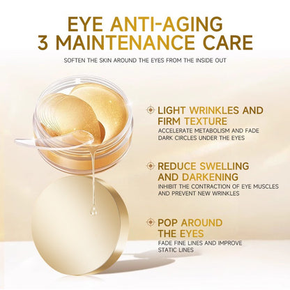 Hot Selling 24K Gold Organic Hydrogel Collagen Eye Mask Patch ANTI-AGEING Korean Eye Mask Sheet OEM Supply