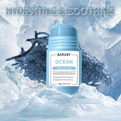 Mud Mask Stick Deep Cleansing Oil Control Anti-Acne Pore Shrinking Niacinamide Herbal Facial Mask for Oily Skin