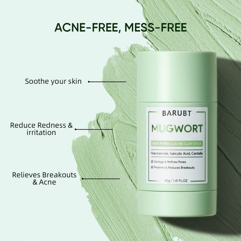 Mud Mask Stick Deep Cleansing Oil Control Anti-Acne Pore Shrinking Niacinamide Herbal Facial Mask for Oily Skin