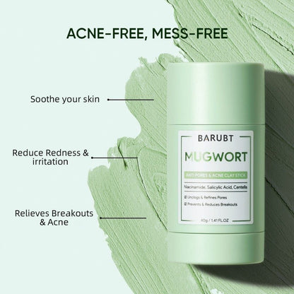 Mud Mask Stick Deep Cleansing Oil Control Anti-Acne Pore Shrinking Niacinamide Herbal Facial Mask for Oily Skin