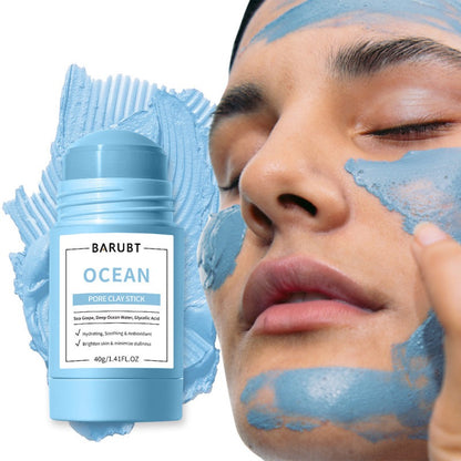 Mud Mask Stick Deep Cleansing Oil Control Anti-Acne Pore Shrinking Niacinamide Herbal Facial Mask for Oily Skin