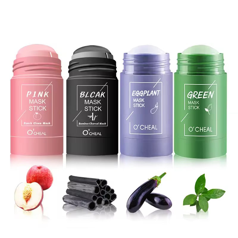 Peach Mask Stick Cleansing Whitening Acne Mud Mask Skin Care Lazy Facial Mask Green Tea Musk Stick