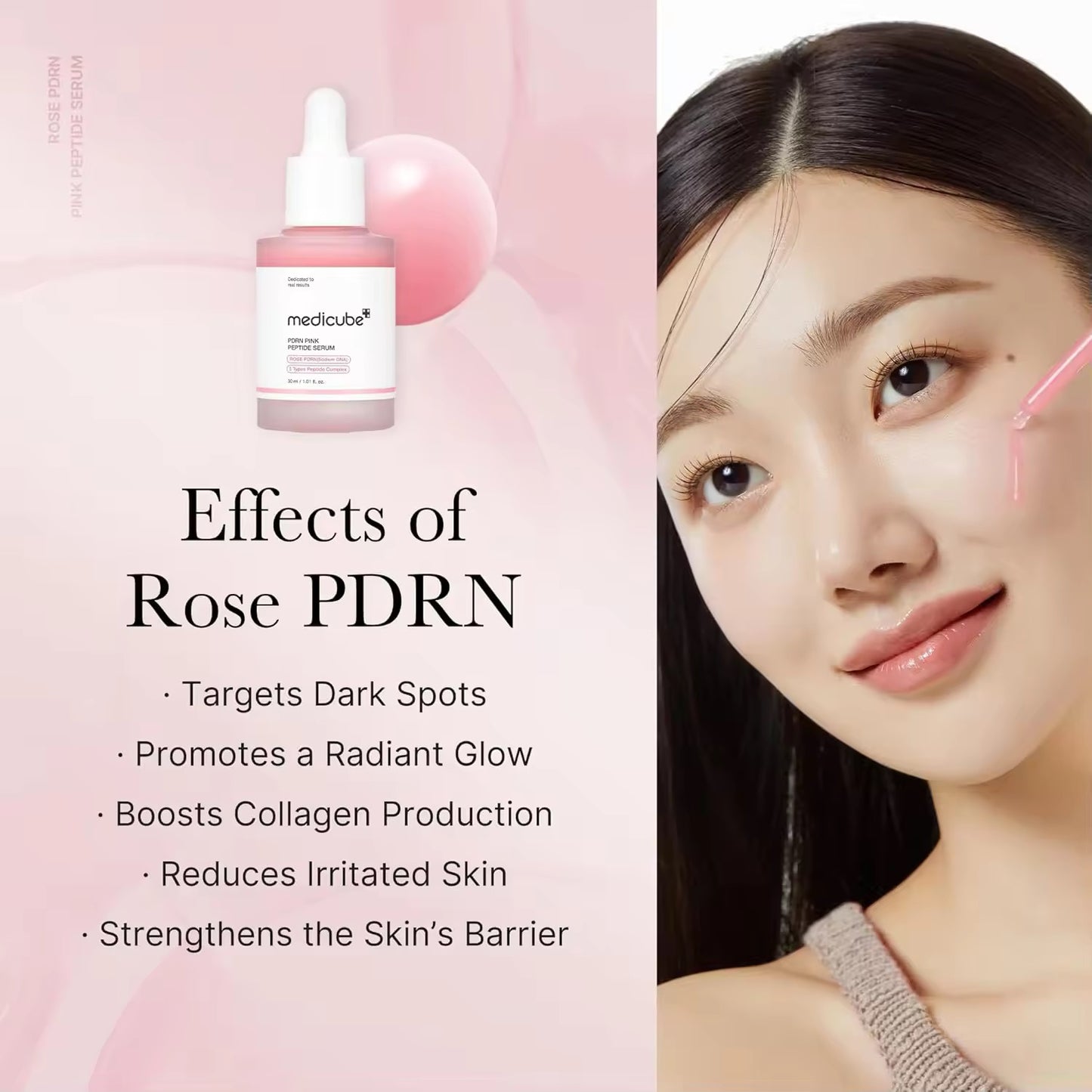 Wholesale Same Medicube PDRN Pink Peptide Serum Korea Vegan Skincare Hydrating Moisturizing Firming Even Skin Tone