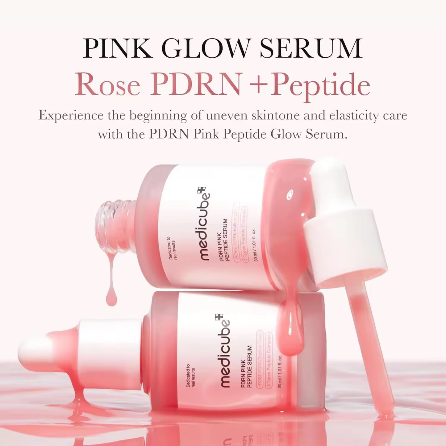 Wholesale Same Medicube PDRN Pink Peptide Serum Korea Vegan Skincare Hydrating Moisturizing Firming Even Skin Tone