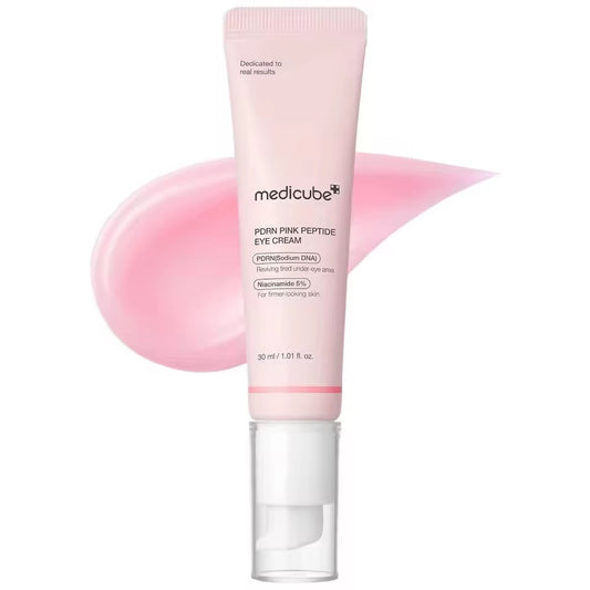 Medicub Salmon DNA Pink PDRN Peptide Eye Serum Niacinamide Retinol Eye Bags Fine Lines Dark Circles Wrinkles Made Glass