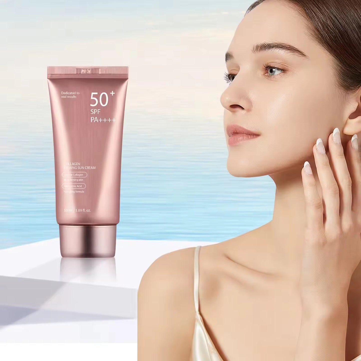 Wholesale Medicuube Sunscreen SPF 50 Collagen Sunscreen Face Serum Daily UV Defense Sunblock Summer Sunscreen