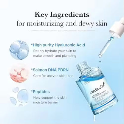 Wholesale Medicube Hyaluronic Acid Polypeptide Serum Hydrating Anti-Aging Face Liquid Double-Layer Pore Shrinking Anti-Wrinkle