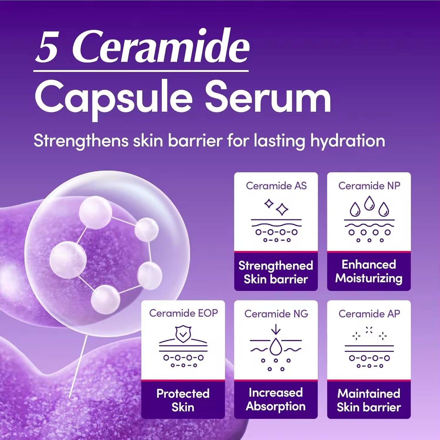 Wholesale NAD+ Peptide Boosting 30ml Vegan Serum Anti-Aging Skin Care 5 Ceramide Hydrating Whitening Vitamin E Salicylic Acid