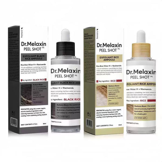 Wholesale Customization Korean Skincare Products Sale Black Rice Ampoule Soft Exfoliating Face Remove Dead Skin and Blackheads