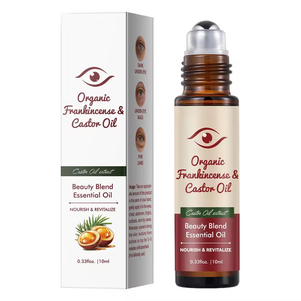 Wholesale Custom Castor Oil Anti-Aging Organic Eye Roll-On Essential Oil, Targeting Dark Circles and Body Care