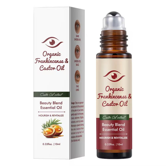 Wholesale Custom Castor Oil Anti-Aging Organic Eye Roll-On Essential Oil, Targeting Dark Circles and Body Care