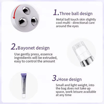 Ocheal Anti-Wrinkle Rolling Ball Eye Cream Herbal Ingredients for All Skin Types-Moisturizing Hydrating Eye Essence Reduces Eye