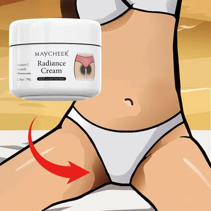 Maycheer Melatonin Cream 50g Herbal Underarms/Knees Removes Dark Spots Hydrates Softens Skin for Women Night Use All Skin Types