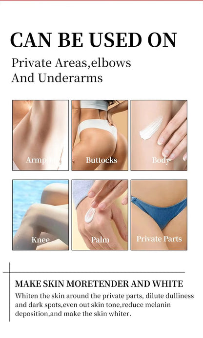 Maycheer Melatonin Cream 50g Herbal Underarms/Knees Removes Dark Spots Hydrates Softens Skin for Women Night Use All Skin Types