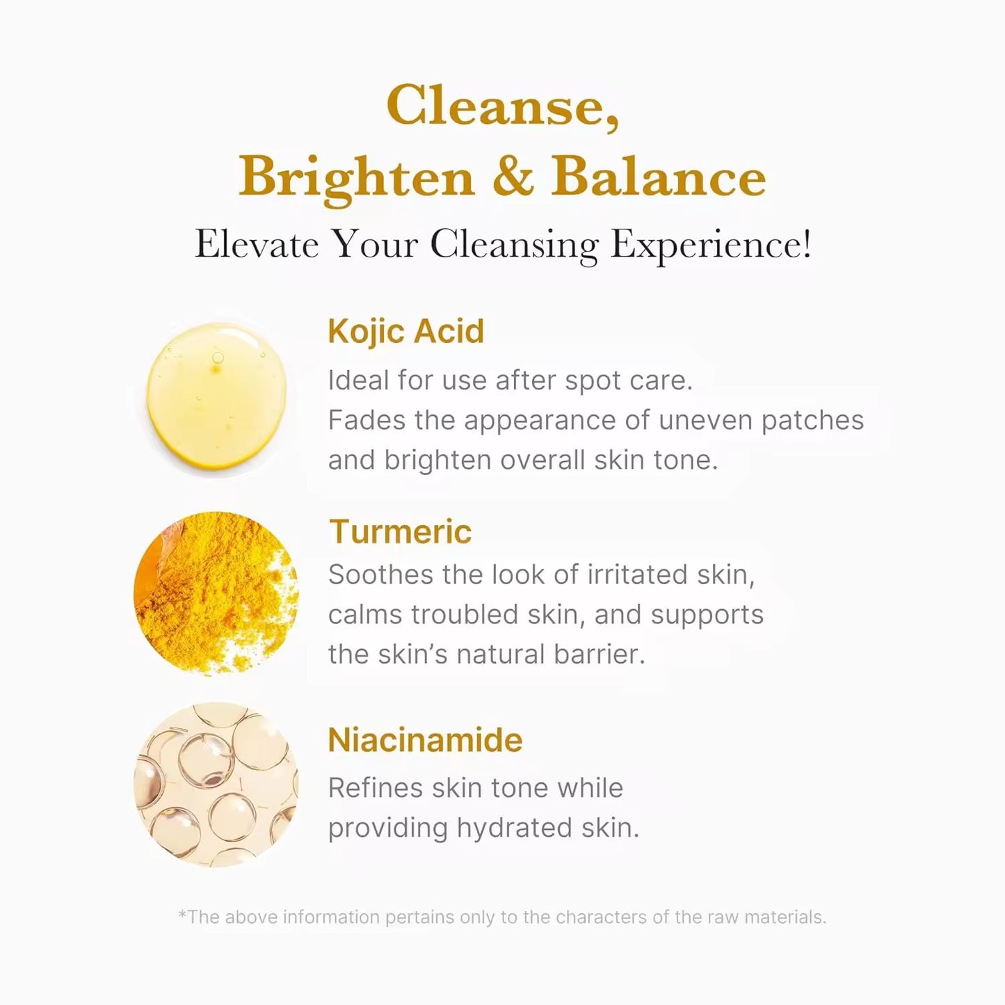 Wholesale Custom Korean Skincare Kojic Acid & Turmeric Foaming Cleanser Daily Brightening Facial Treatment Cream