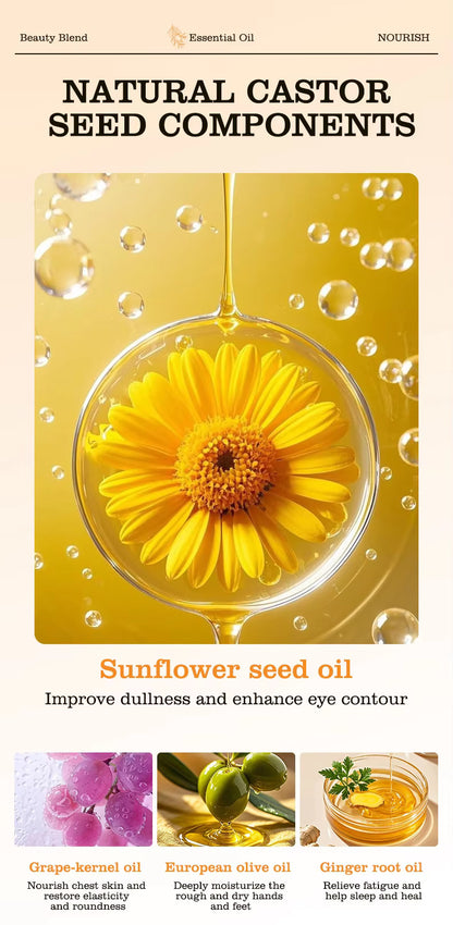 Wholesale Custom Castor Oil Anti-Aging Organic Eye Roll-On Essential Oil, Targeting Dark Circles and Body Care