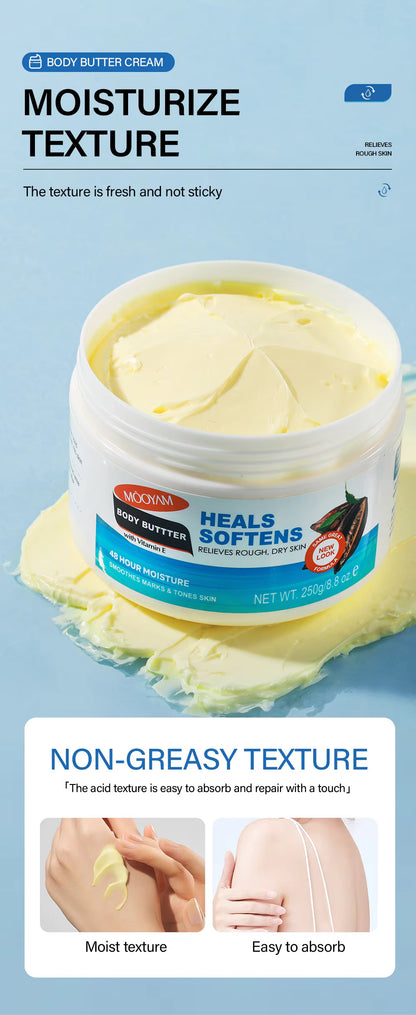 Wholesale Customization MOOYAM Body Butter with Vitamin E & Milk Hydrating Anti-Chapped Moisturizing Cream for All Skin Types