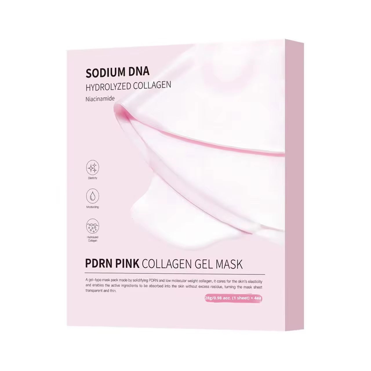 Wholesale Customization Cross-Border Pdrn Pink Collagen Hyaluronic Acid Anti-Aging Face Sheet Mask Jelly Split