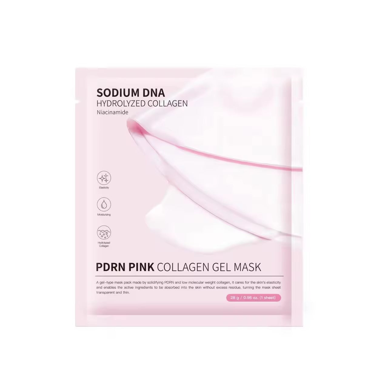 Wholesale Customization Cross-Border Pdrn Pink Collagen Hyaluronic Acid Anti-Aging Face Sheet Mask Jelly Split
