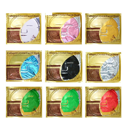 Bio Collagen Seaweed Hydrogel Sheet Mask Overnight Anti-Aging Hydrating Moisturizer Vegan Gold Stamping Private Label OEM Jumbo