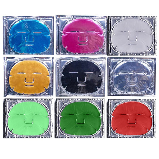 Bio Collagen Seaweed Hydrogel Sheet Mask Overnight Anti-Aging Hydrating Moisturizer Vegan Gold Stamping Private Label OEM Jumbo
